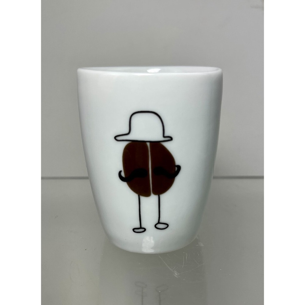 CB2 X Dan Golden Coffee Bean Espresso Shot Mini Porcelain Cup RARE
